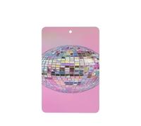 Lot de 4 désodorisants à suspendre pour voiture Motif boule disco Rose