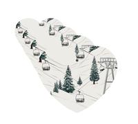 Lot de 4 désodorisants amusants à suspendre pour voiture avec ascenseur de ski avec sapin, mignon, durable, parfumé, miroir, décoration à suspendre, cadeau pour homme et femme en forme de cœur
