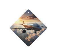 Lot de 4 désodorisants carrés à suspendre pour voiture Motif avions sont envolés pour chambre à coucher, salle de bain