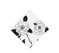 Lot de 4 désodorisants carrés à suspendre pour voiture Motif camélia Simple Camélia