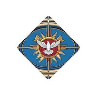 Lot de 4 désodorisants carrés à suspendre pour voiture Motif Saint Esprit Christia