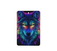 Lot de 4 désodorisants colorés en forme de tête de loup - Cartes parfumées à suspendre - Pour tablettes d'aromathérapie de voiture