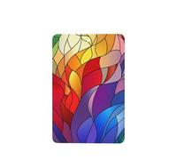 Lot de 4 désodorisants colorés en verre teinté pour voiture, cartes parfumées à suspendre, cartes parfumées pour tablettes d'aromathérapie de voiture