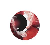 Lot de 4 désodorisants de voiture à motif abstrait Tai Chi - Forme ronde - À suspendre - Pour chambre à coucher, salle de bain