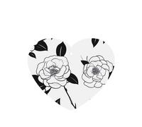 Lot de 4 désodorisants de voiture à motif camélia simple en forme de cœur à suspendre pour chambre à coucher, salle de bain