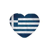 Lot de 4 désodorisants de voiture à motif drapeau grec en forme de cœur à suspendre pour chambre à coucher, salle de bain