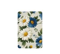 Lot de 4 désodorisants de voiture à motif floral marguerite bleue à suspendre - Cartes parfumées pour tablettes d'aromathérapie de voiture
