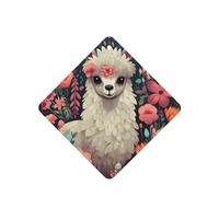 Lot de 4 désodorisants de voiture à motif lama mignon et floral - Cadeaux durables pour homme et femme - Tablettes d'aromathérapie à suspendre - Parfum lavande