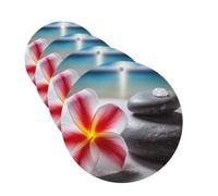 Lot de 4 désodorisants de voiture à suspendre avec fleurs tropicales et pierre zen pour armoire, salle de bain, voiture, aromathérapie, rétroviseur, désodorisants, longue durée