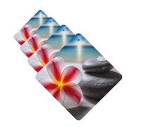 Lot de 4 désodorisants de voiture à suspendre avec fleurs tropicales et pierre zen pour armoire, salle de bain, voiture, aromathérapie, rétroviseur, désodorisants, longue durée
