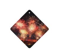 Lot de 4 désodorisants de voiture à suspendre avec jolis feux d'artifice pour voiture, décoration de chambre, cadeau