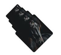 Lot de 4 désodorisants de voiture à suspendre - Cartes parfumées pour SUV A Dark Horse - Tablette d'aromathérapie - Miroir intérieur - Pour chambre à coucher, armoire, armoire à chaussures
