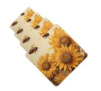 Lot de 4 désodorisants de voiture à suspendre - Cartes parfumées pour SUV, abeilles et tournesols, tablettes d'aromathérapie, miroir intérieur de voiture, suspension pour chambre à coucher, armoire