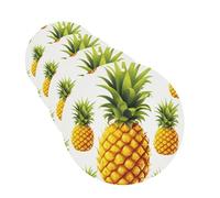 Lot de 4 désodorisants de voiture à suspendre - Cartes parfumées pour SUV - Ananas jaune - Tablettes d'aromathérapie de voiture - Pendentif miroir intérieur pour chambre à coucher, armoire, armoire à