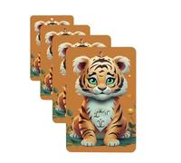 Lot de 4 désodorisants de voiture à suspendre - Cartes parfumées pour SUV Année du Tigre - Tablette d'aromathérapie - Pour chambre à coucher, armoire, armoire à chaussures