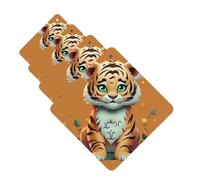 Lot de 4 désodorisants de voiture à suspendre - Cartes parfumées pour SUV Année du Tigre - Tablette d'aromathérapie - Pour chambre à coucher, armoire, armoire à chaussures