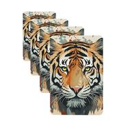 Lot de 4 désodorisants de voiture à suspendre - Cartes parfumées pour SUV - Année du visage de tigre - Tablettes d'aromathérapie - Pour chambre à coucher, armoire, armoire à chaussures