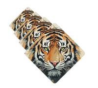 Lot de 4 désodorisants de voiture à suspendre - Cartes parfumées pour SUV - Année du visage de tigre - Tablettes d'aromathérapie - Pour chambre à coucher, armoire, armoire à chaussures