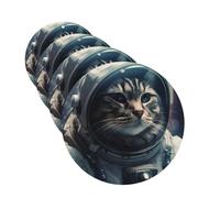 Lot de 4 désodorisants de voiture à suspendre - Cartes parfumées pour SUV, astronaute, chat dans l'espace, tablettes d'aromathérapie, miroir intérieur pour chambre à coucher, armoire, armoire à