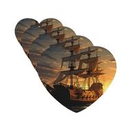 Lot de 4 désodorisants de voiture à suspendre - Cartes parfumées pour SUV, bateau pirate, voiture, aromathérapie, voiture, miroir intérieur, pendentif pour chambre à coucher, armoire, armoire à