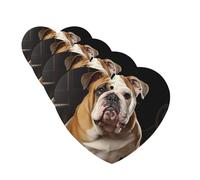 Lot de 4 désodorisants de voiture à suspendre - Cartes parfumées pour SUV, bouledogue anglais, tablettes d'aromathérapie, miroir intérieur de voiture, pendentif pour chambre à coucher, armoire