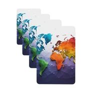 Lot de 4 désodorisants de voiture à suspendre - Cartes parfumées pour SUV - Carte du monde de couleur - Tablettes d'aromathérapie - Pour chambre à coucher, armoire, armoire à chaussures