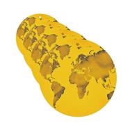 Lot de 4 désodorisants de voiture à suspendre - Cartes parfumées pour SUV - Carte du monde jaune - Tablettes d'aromathérapie - Pour chambre à coucher, armoire, armoire à chaussures