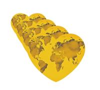 Lot de 4 désodorisants de voiture à suspendre - Cartes parfumées pour SUV - Carte du monde jaune - Tablettes d'aromathérapie - Pour chambre à coucher, armoire, armoire à chaussures