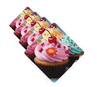 Lot de 4 désodorisants de voiture à suspendre - Cartes parfumées pour SUV, cupcakes, voiture, aromathérapie, miroir intérieur - Pour chambre à coucher, armoire, armoire à chaussures