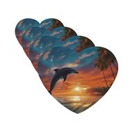 Lot de 4 désodorisants de voiture à suspendre - Cartes parfumées pour SUV, dauphins et palmiers, tablettes d'aromathérapie de voiture, miroir intérieur de voiture, pendentif pour chambre à coucher