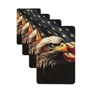 Lot de 4 désodorisants de voiture à suspendre - Cartes parfumées pour SUV, drapeau et aigle - Tablettes d'aromathérapie - Pour chambre à coucher, armoire, armoire à chaussures