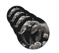 Lot de 4 désodorisants de voiture à suspendre - Cartes parfumées pour SUV - Éléphant et papillon - Tablettes d'aromathérapie de voiture - Miroir intérieur - Pendentif pour chambre à coucher, armoire