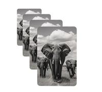 Lot de 4 désodorisants de voiture à suspendre - Cartes parfumées pour SUV, éléphant, voiture, aromathérapie, miroir intérieur de voiture, pendentif pour chambre à coucher, armoire, armoire à