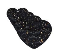 Lot de 4 désodorisants de voiture à suspendre - Cartes parfumées pour SUV, étoiles et lune - Tablettes d'aromathérapie de voiture - Pour chambre à coucher, armoire, armoire à chaussures