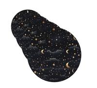 Lot de 4 désodorisants de voiture à suspendre - Cartes parfumées pour SUV, étoiles et lune - Tablettes d'aromathérapie de voiture - Pour chambre à coucher, armoire, armoire à chaussures