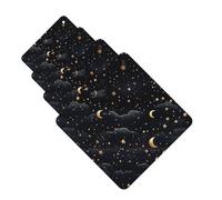 Lot de 4 désodorisants de voiture à suspendre - Cartes parfumées pour SUV, étoiles et lune - Tablettes d'aromathérapie de voiture - Pour chambre à coucher, armoire, armoire à chaussures