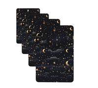 Lot de 4 désodorisants de voiture à suspendre - Cartes parfumées pour SUV, étoiles et lune - Tablettes d'aromathérapie de voiture - Pour chambre à coucher, armoire, armoire à chaussures