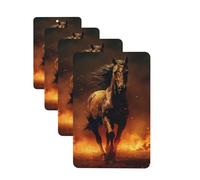 Lot de 4 désodorisants de voiture à suspendre - Cartes parfumées pour SUV, flamme, cheval, voiture, aromathérapie, voiture, miroir intérieur, pendentif pour chambre à coucher, armoire, armoire à