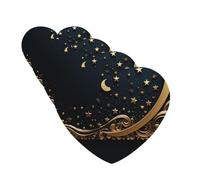 Lot de 4 désodorisants de voiture à suspendre - Cartes parfumées pour SUV - Fond doré et croissant de lune - Tablette d'aromathérapie de voiture - Pendentif miroir intérieur pour chambre à coucher
