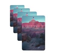 Lot de 4 désodorisants de voiture à suspendre - Cartes parfumées pour SUV Grand Canyon - Tablettes d'aromathérapie - Miroir intérieur de voiture - Pendentif pour chambre à coucher, armoire, armoire à