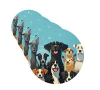 Lot de 4 désodorisants de voiture à suspendre - Cartes parfumées pour SUV - Grand groupe de chiens - Tablettes d'aromathérapie de voiture, miroir intérieur - Pendentif pour chambre à coucher, armoire