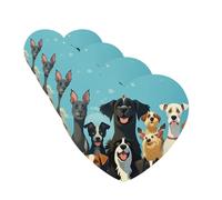 Lot de 4 désodorisants de voiture à suspendre - Cartes parfumées pour SUV - Grand groupe de chiens - Tablettes d'aromathérapie de voiture, miroir intérieur - Pendentif pour chambre à coucher, armoire