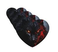 Lot de 4 désodorisants de voiture à suspendre - Cartes parfumées pour SUV - Grand loup noir avec yeux rouges - Tablettes d'aromathérapie pour voiture, miroir intérieur - Pendentif pour chambre à