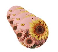 Lot de 4 désodorisants de voiture à suspendre - Cartes parfumées pour SUV - Grand tournesol - Tablettes d'aromathérapie - Miroir intérieur - Pendentif pour chambre à coucher, armoire, armoire à