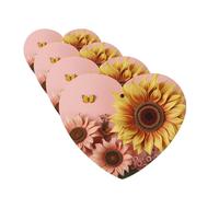 Lot de 4 désodorisants de voiture à suspendre - Cartes parfumées pour SUV - Grand tournesol - Tablettes d'aromathérapie - Miroir intérieur - Pendentif pour chambre à coucher, armoire, armoire à