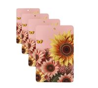 Lot de 4 désodorisants de voiture à suspendre - Cartes parfumées pour SUV - Grand tournesol - Tablettes d'aromathérapie - Miroir intérieur - Pendentif pour chambre à coucher, armoire, armoire à
