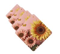 Lot de 4 désodorisants de voiture à suspendre - Cartes parfumées pour SUV - Grand tournesol - Tablettes d'aromathérapie - Miroir intérieur - Pendentif pour chambre à coucher, armoire, armoire à