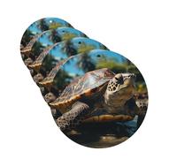 Lot de 4 désodorisants de voiture à suspendre - Cartes parfumées pour SUV, grande tortue et palmiers, tablettes d'aromathérapie de voiture, miroir intérieur de voiture, pendentif pour chambre à