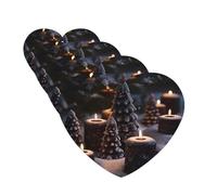 Lot de 4 désodorisants de voiture à suspendre - Cartes parfumées pour SUV - Il y a de la neige sur la bougie - Tablettes d'aromathérapie de voiture - Pendentif de rétroviseur intérieur pour chambre à