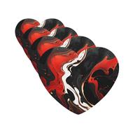 Lot de 4 désodorisants de voiture à suspendre - Cartes parfumées pour SUV - Marbre noir et rouge - Tablettes d'aromathérapie - Pour chambre à coucher, armoire, armoire à chaussures